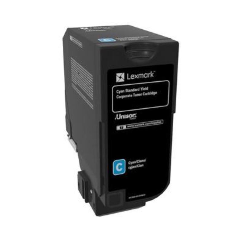 Lexmark 74c2sce cartuccia toner 1 pz originale ciano