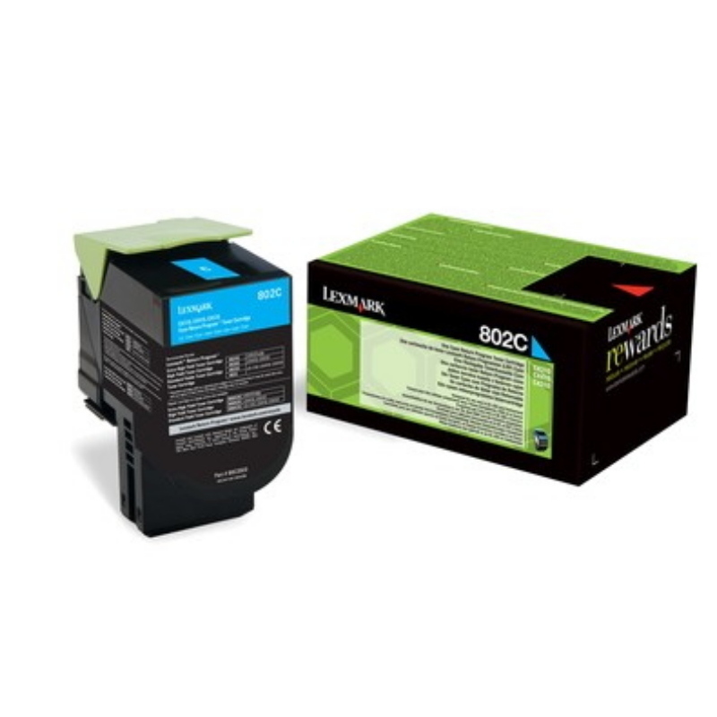 Lexmark 802c cartuccia toner 1 pz originale ciano Lexmark 802c cartuccia toner 1 pz originale ciano