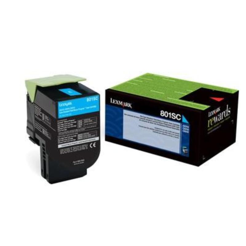 Lexmark 802sc cartuccia toner 1 pz originale ciano