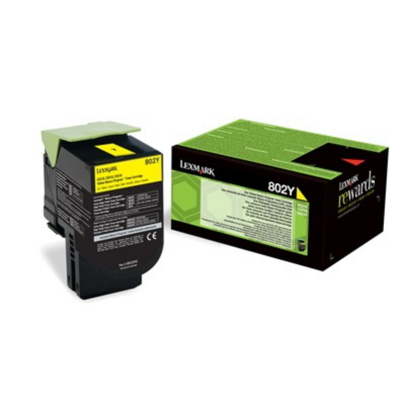 Lexmark 802y cartuccia toner 1 pz originale giallo Lexmark 802y cartuccia toner 1 pz originale giallo