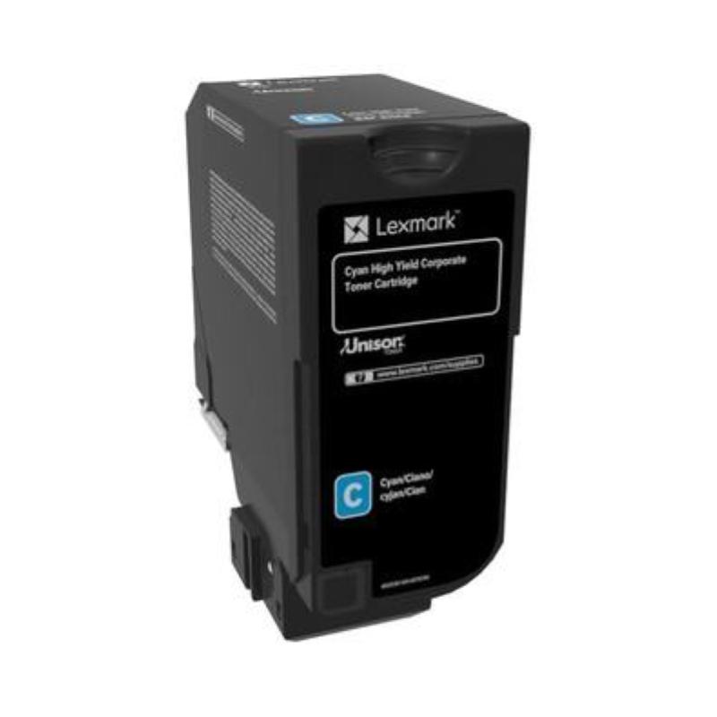 Lexmark 84c2hce cartuccia toner 1 pz originale ciano