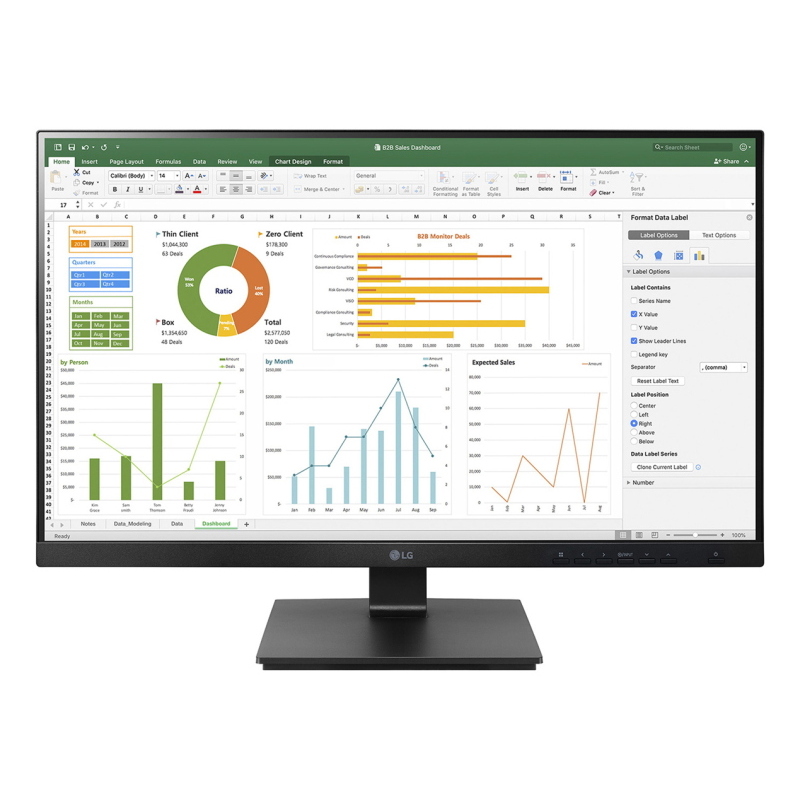 Lg 27bn65q-b monitor pc 68,6 cm (27) 2560 x 1440 pixel quad hd lcd nero