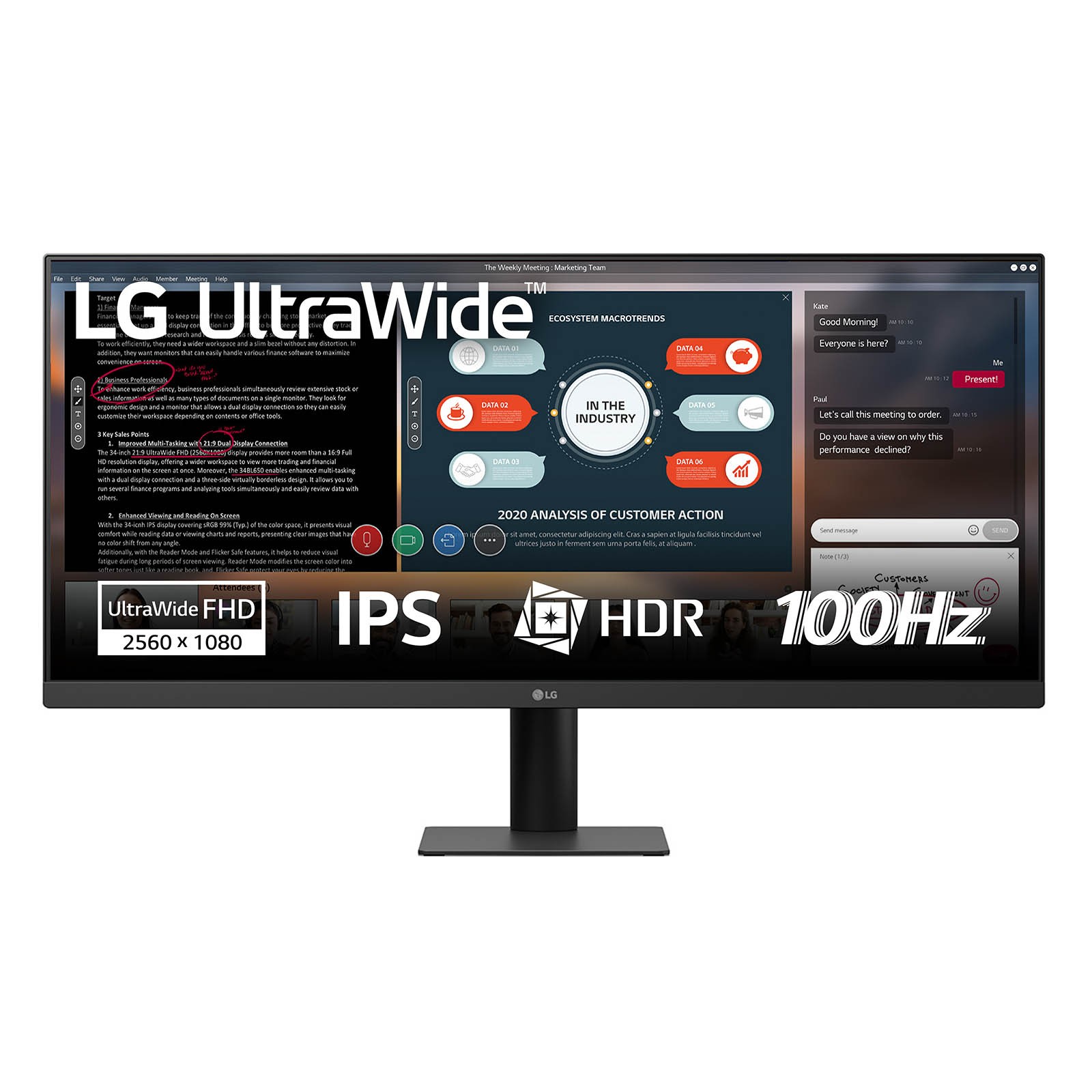LG 29U511A Monitor 21:9 29 WFHD HDR 100Hz