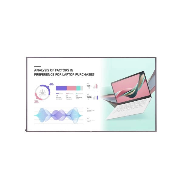 Lg 75uh5j-m pannello piatto per segnaletica digitale 190,5 cm (75") lcd wi-fi 500 cd/m² 4k ultra hd nero webos 24/7 - 75UH5J-M.AEU