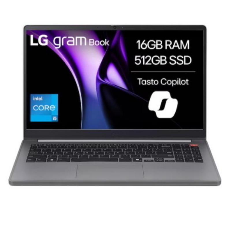 Lg gram book 15ub50t-g copilot + pc 15.6 i5-1334u ram 16gb-ssd 512gb nvme-iris xe graphics-win 11 professional
