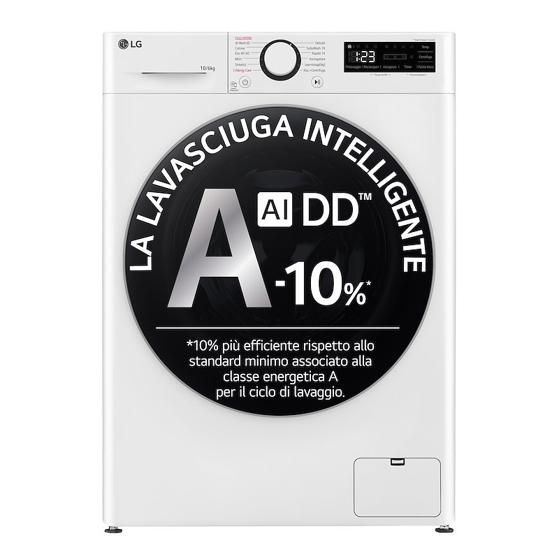 Lg - Lavasciuga D4r5010tsws 10/6 Kg Classe A-bianco