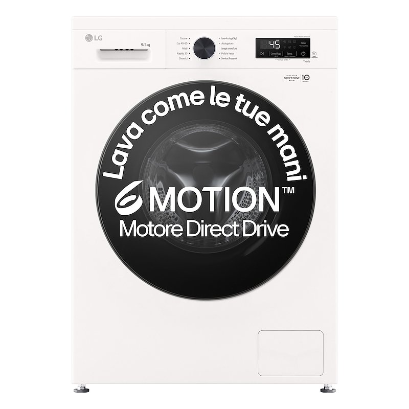 Lg - Lavasciuga W4nx1095nwb 6 Motion 9/5kg Classe A-essence White
