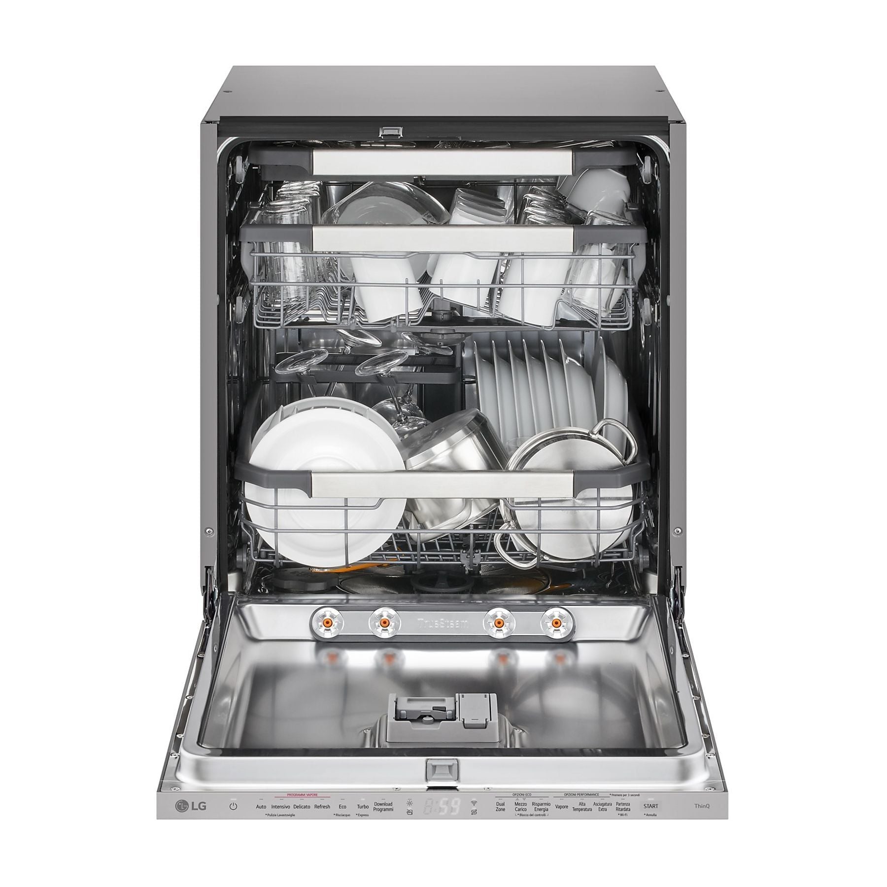 Lg - Lavastoviglie Quadwash Db476txsw Classe A 14 Coper-noble Steel
