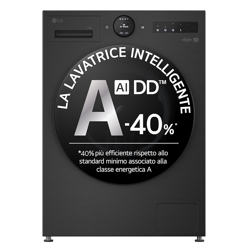 Lg - Lavatrice Ai Dd F4x7013tbb 13 Kg Classe A-matte Black