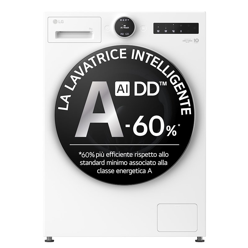 Lg - Lavatrice Ai Dd F4x9009twce 9 Kg Classe A-ivory White
