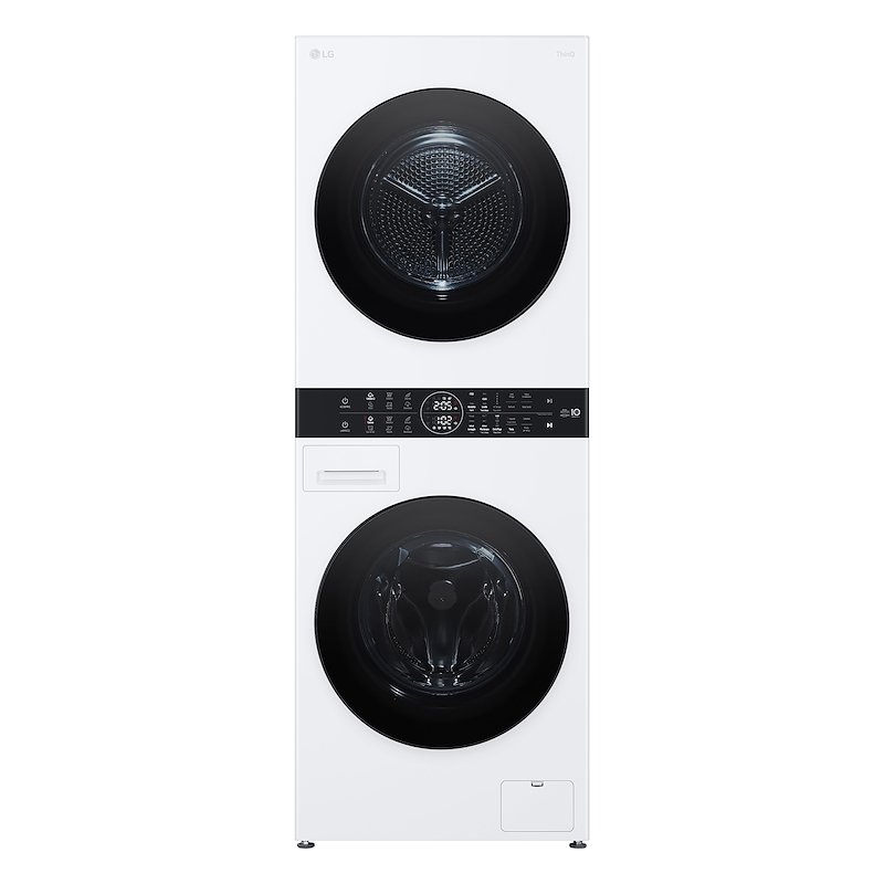 LG WashTower WT1210WWF LAVASCIUGA, Caricamento frontale, capacità lavaggio 12 kg, asciugatura 10 programmi, Profondità 66 cm, Giri 1400 rpm, White, Classe A