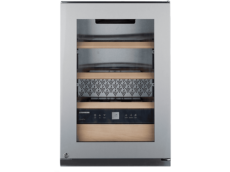 LIEBHERR WKes 653 001 26 CANTINETTA, 12 bottiglie, 3 ripiani, dimensoni: L 42,5 cm, A 61,2 P 47,8 temperatura massima 20 °C, minima 5 Acciaio Inox/Vetro, classe E