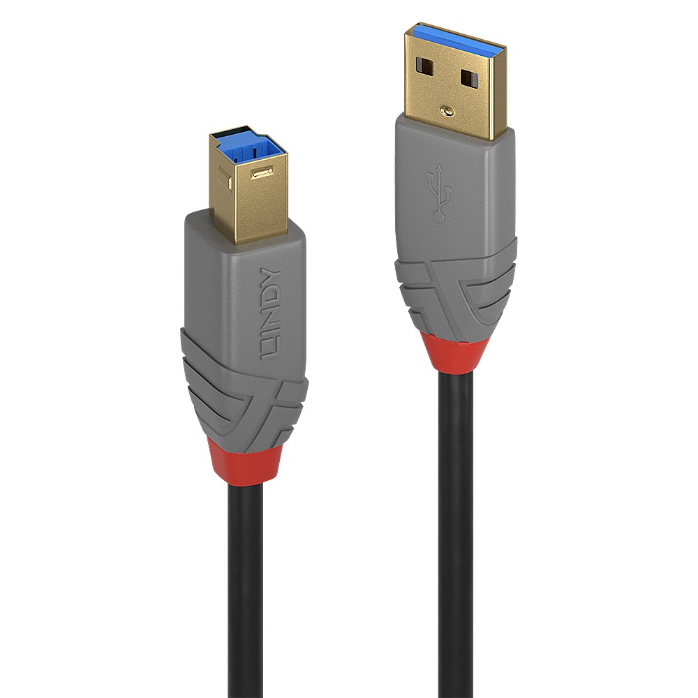 Lindy Cavo Usb 3.2 Tipo A A B 5 Gbit/S Anthra Line 3M Lindy Cavo Usb 3.2 Tipo A A B 5 Gbit/S Anthra Line 3M