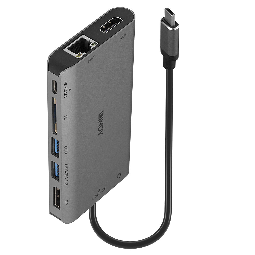 Lindy Dst-Mini Xt, Mini Docking Station Per Laptopusb-C Con Supporto 4K Su Singolo Display O FHD 43323