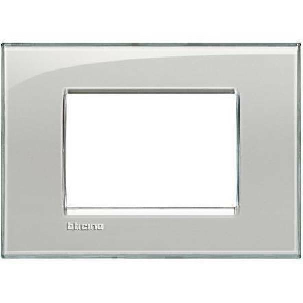 Lna4803kg - Placca Quadra 3 Moduli - Grigio Ghiaccio - Livinglight - Bticino Lna4803kg - Placca Quadra 3 Moduli - Grigio Ghiaccio - Livinglight - Bticino