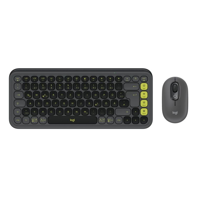 Logitech 920-013106 tastiera mouse incluso universale bluetooth qwertz tedesco grafite, verde
