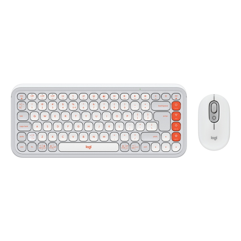 Logitech 920-013141 tastiera mouse incluso universale bluetooth qwerty us international arancione, bianco Logitech 920-013141 tastiera mouse incluso universale bluetooth qwerty us international arancione, bianco