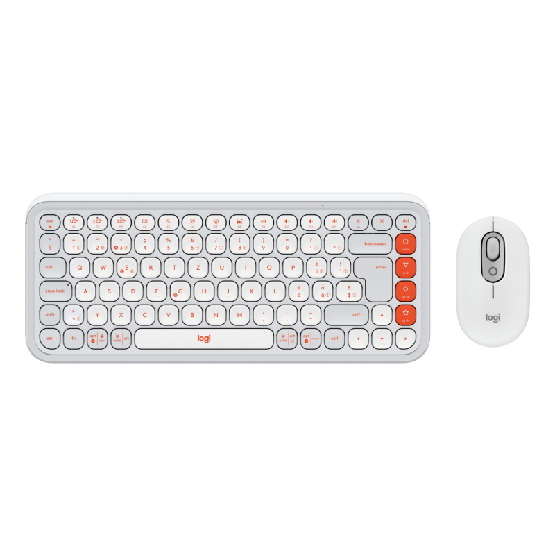 Logitech 920-013276 tastiera mouse incluso universale bluetooth qwertz svizzere arancione, bianco Logitech 920-013276 tastiera mouse incluso universale bluetooth qwertz svizzere arancione, bianco