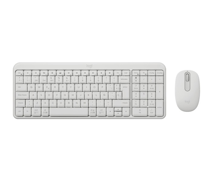 Logitech 920-013544 tastiera RF senza fili + Bluetooth Spagnolo Bianco