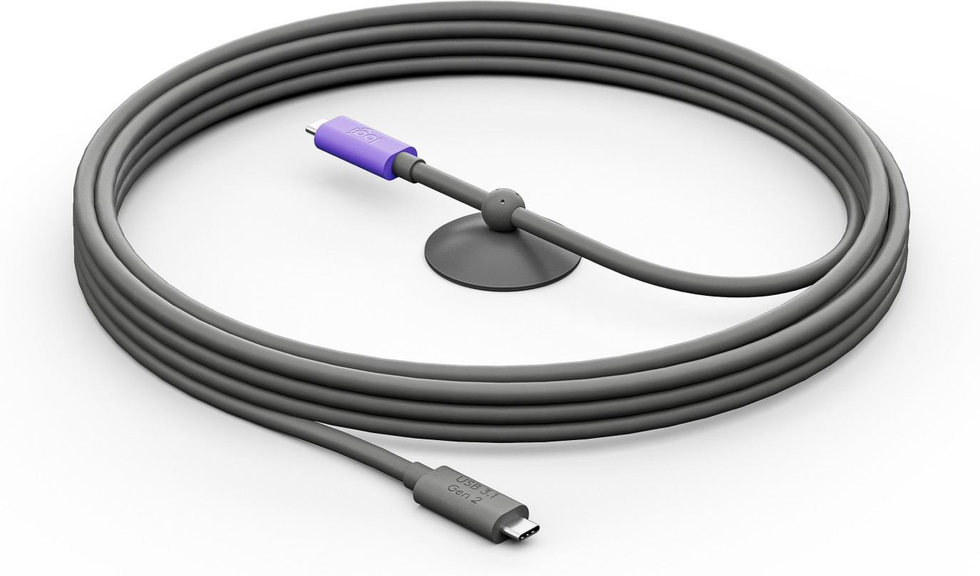 Logitech 952-000195 cavo USB USB 3.2 Gen 2 (3.1 Gen 2) 5 m USB C Grafite Viola