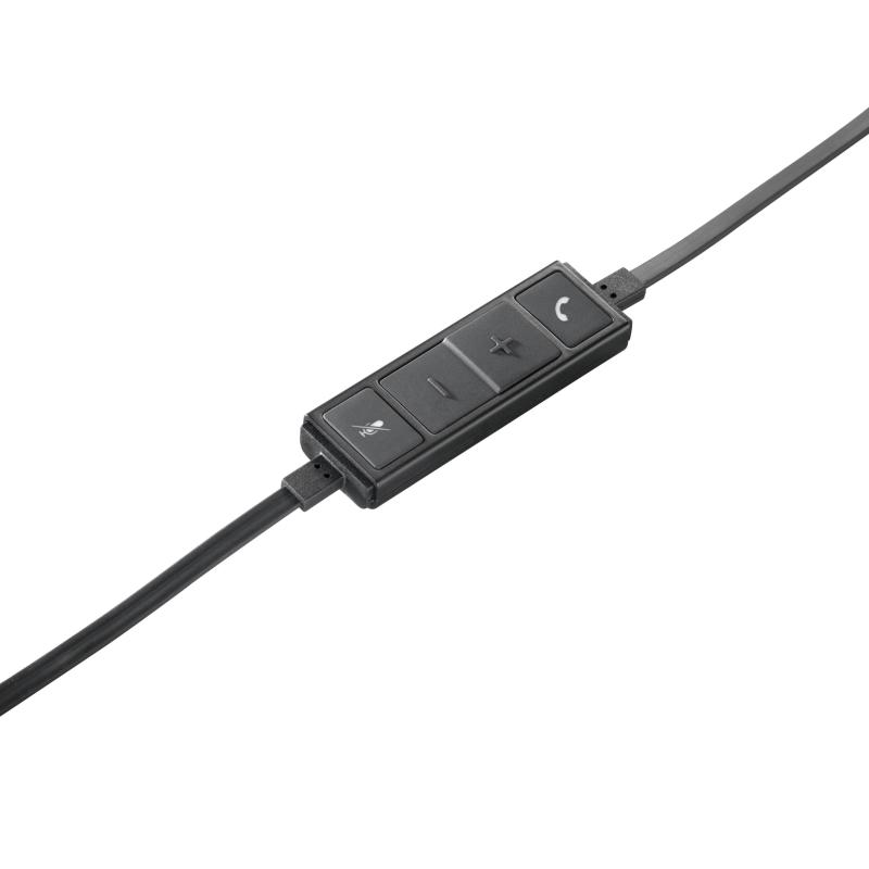 Logitech 981-000514 cuffia e auricolare cablato a padiglione ufficio usb tipo a nero, argento