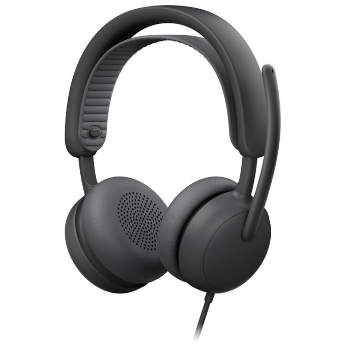 Logitech 981-001615 Zone Wired 2 Auricolare Cablato con Cancellazione Attiva del Rumore Microfono con Riduzione del Rumore Certificato per Microsoft Teams colore Grafite