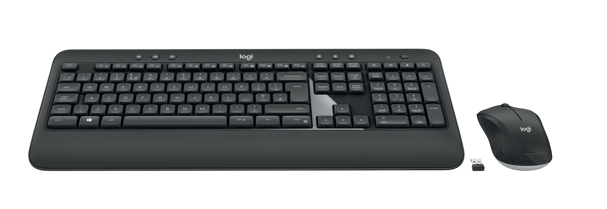 Logitech Advanced MK540 tastiera Mouse incluso USB QWERTY Spagnolo Nero Bianco