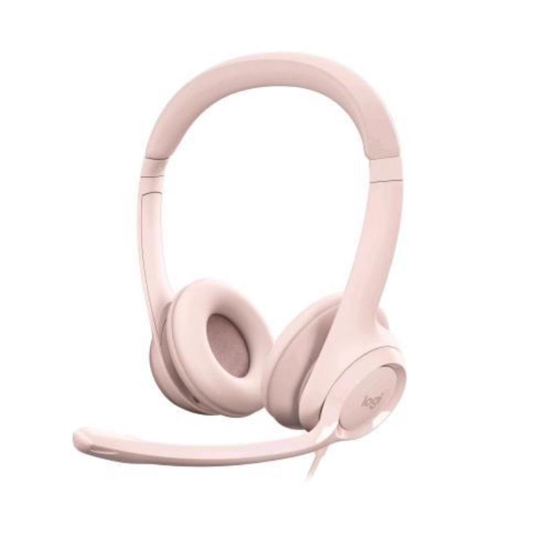 Logitech - Cuffia Con Microfono H390-rosa