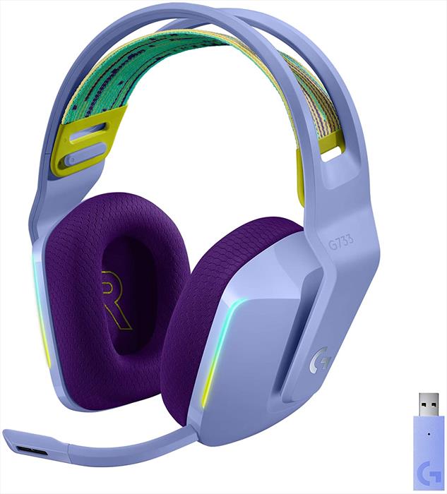 Logitech Cuffie Headband Gaming G733 Lilla
