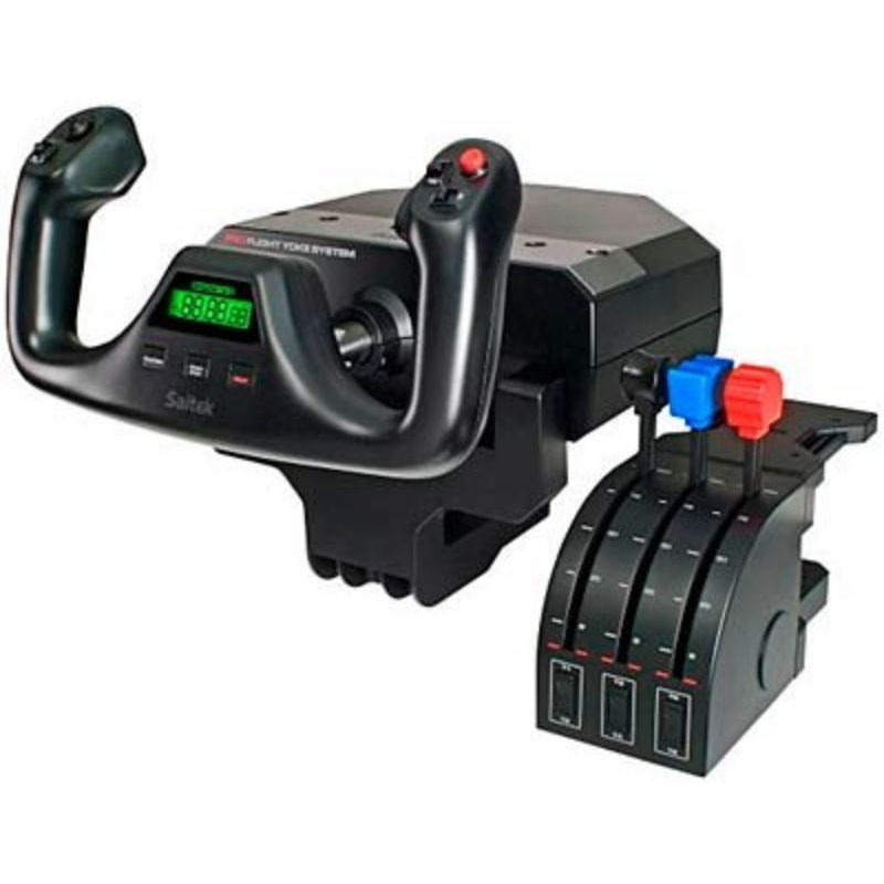 Logitech g flight yoke system nero usb 2.0 simulazione di volo analogico/digitale pc