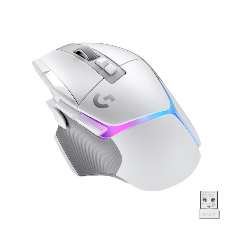 Logitech g g502 x plus mouse giocare mano destra rf wireless ottico 25600 dpi