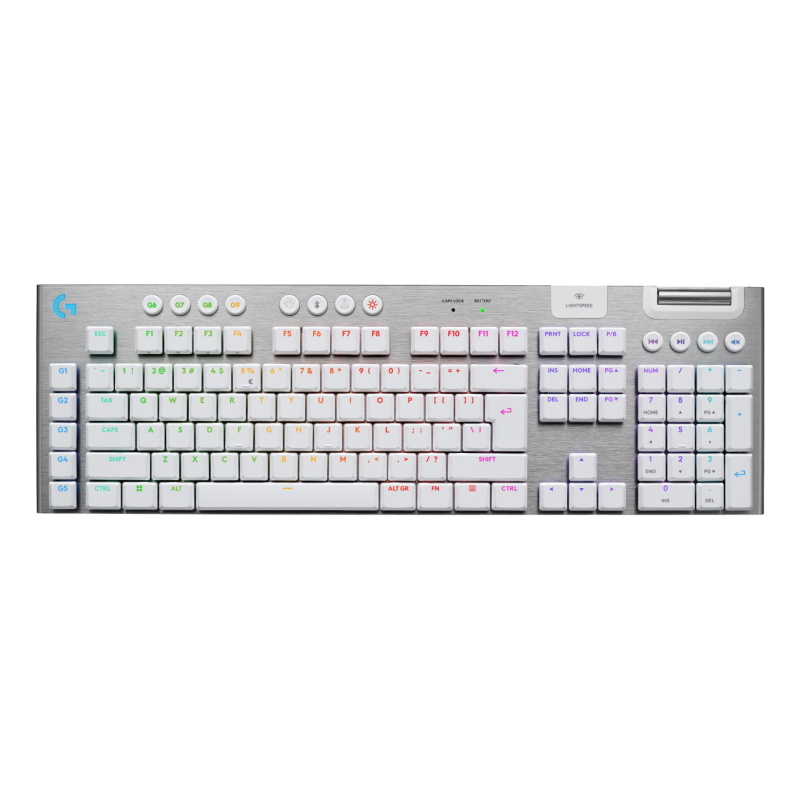 Logitech g g915 x lightspeed tastiera gaming usb + rf wireless + bluetooth qwerty us international bianco