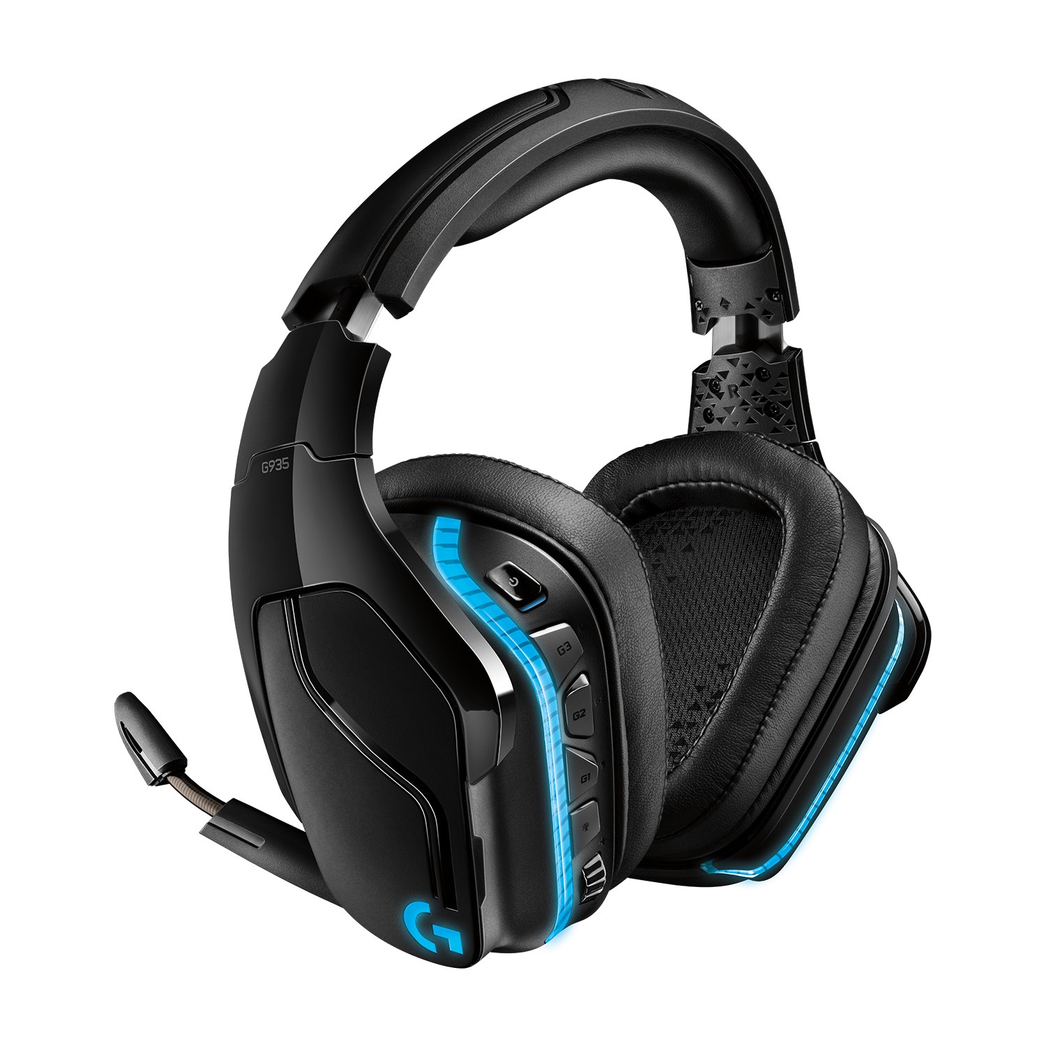 Logitech G Logitech G935 Cuffie Gaming RGB Wireless Audio Surround 7.1 Cuffie DTS: X 2.0 Driver Pro-G 50 ?mm 2.4 GHz Wireless Microfono Flip-to-Mute Tasti G PC/Mac/Xbox One/PS4/Nintendo Nero Logitech G Logitech G935 Cuffie Gaming RGB Wireless Audio Surround 7.1 Cuffie DTS: X 2.0 Driver Pro-G 50 ?mm 2.4 GHz Wireless Microfono Flip-to-Mute Tasti G PC/Mac/Xbox One/PS4/Nintendo Nero