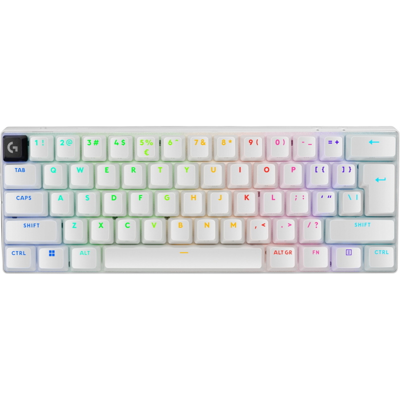 Logitech g pro x 60 tastiera gaming usb + rf wireless + bluetooth qwerty us international bianco Logitech g pro x 60 tastiera gaming usb + rf wireless + bluetooth qwerty us international bianco