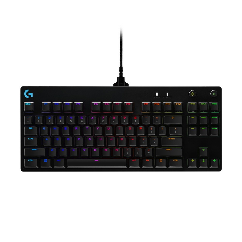 Logitech g tastiera gaming meccanica pro, design ultraportatile senza tastierino numerico, cavo micro-usb rimovibile, tasti con