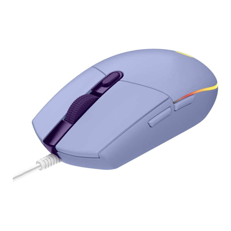 LOGITECH G203 LIGHTSYNC, Collegamento USB, Ingresso: Otticamente a diodi laser, Scrolling 2 direzioni, Risoluzione max 8000 dpi, forma ergonomica