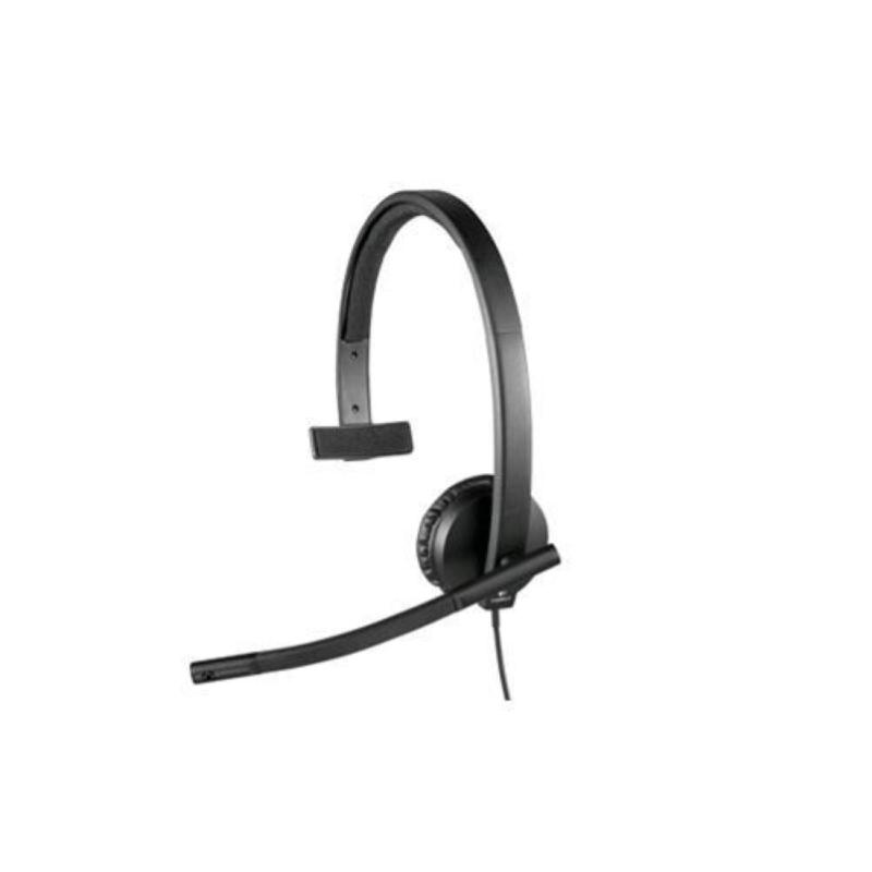 Logitech h570e mono cuffia monoaurale con microfono cavo 1mt connettore usb colore nero