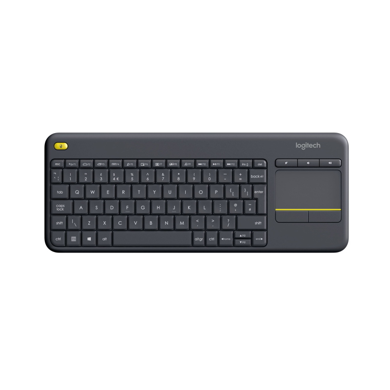 Logitech k400 plus tv tastiera casa rf wireless azerty belga nero