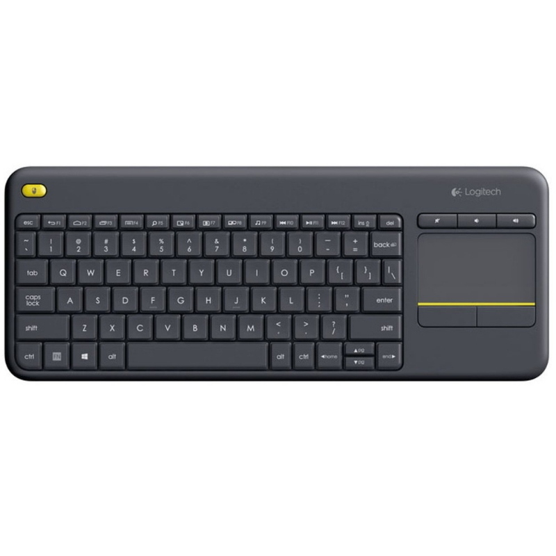 Logitech k400 plus tv tastiera casa rf wireless qwertz tedesco nero