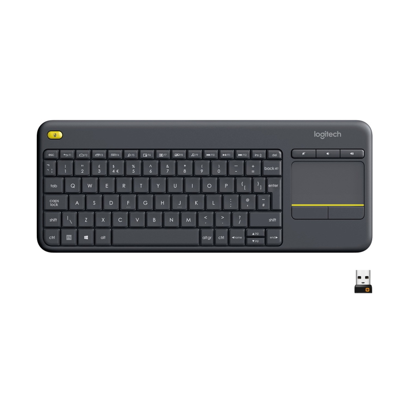 Logitech k400 plus tv tastiera universale rf wireless qwertz svizzere nero Logitech k400 plus tv tastiera universale rf wireless qwertz svizzere nero