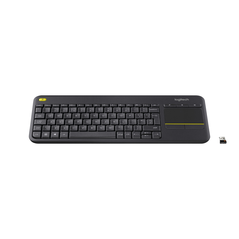 Logitech k400 plus tv tastiera universale rf wireless slovacco nero
