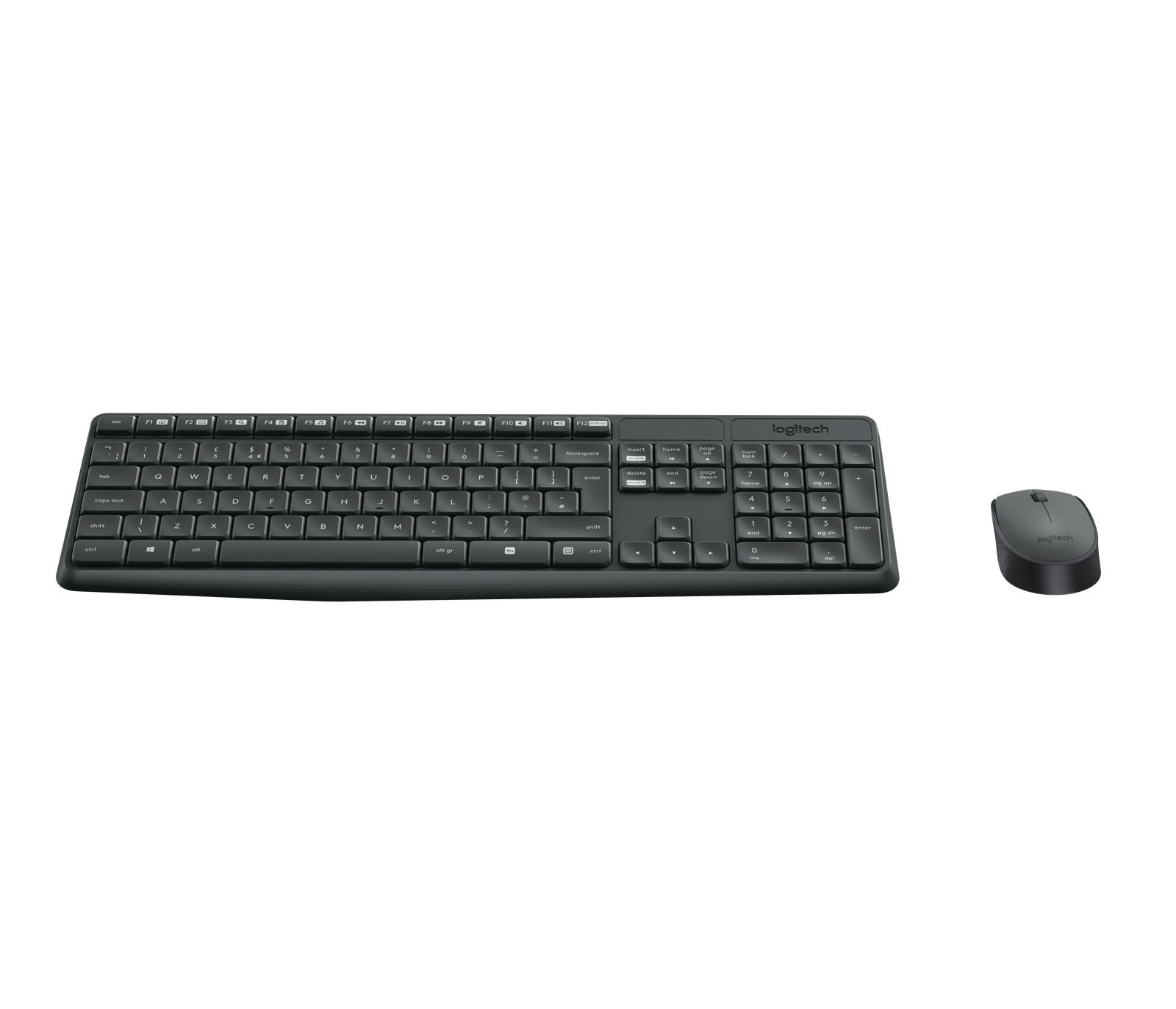 Logitech MK235 tastiera Mouse incluso Casa RF Wireless QWERTY US International Grigio Logitech MK235 tastiera Mouse incluso Casa RF Wireless QWERTY US International Grigio