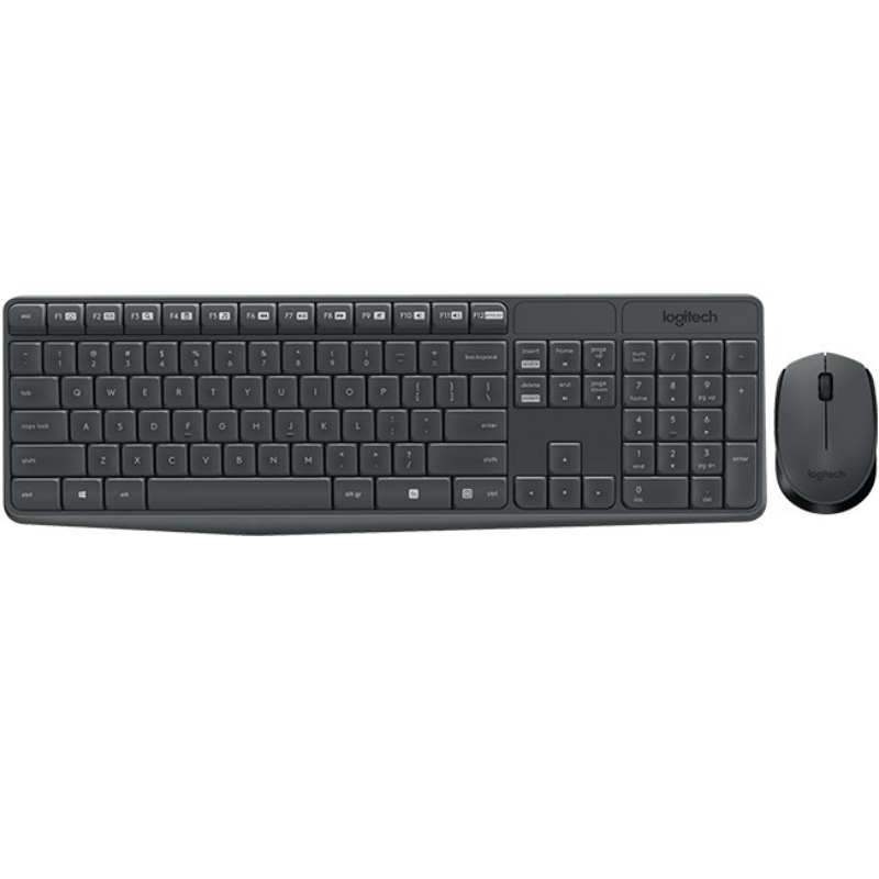 Logitech mk235 wireless keyboard and mouse combo tastiera mouse incluso rf wireless greco grigio Logitech mk235 wireless keyboard and mouse combo tastiera mouse incluso rf wireless greco grigio