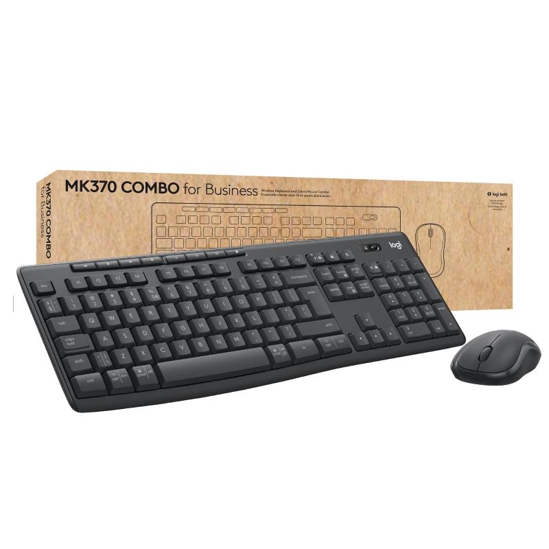 Logitech mk370 combo for business tastiera mouse incluso rf senza fili + bluetooth qwerty us international grafite