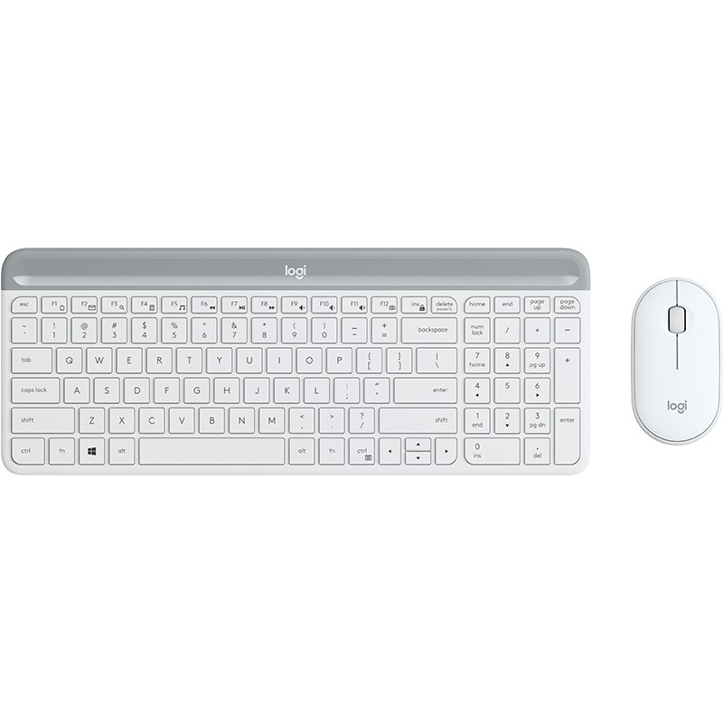 Logitech mk470 tastiera mouse incluso rf wireless qwerty inglese bianco