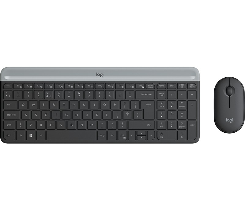 Logitech MK470 tastiera Mouse incluso RF Wireless QWERTY Spagnolo Grafite