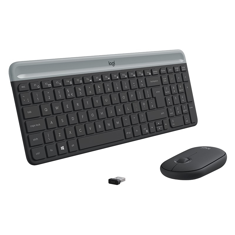 Logitech mk470 tastiera mouse incluso rf wireless qwertz svizzere grafite