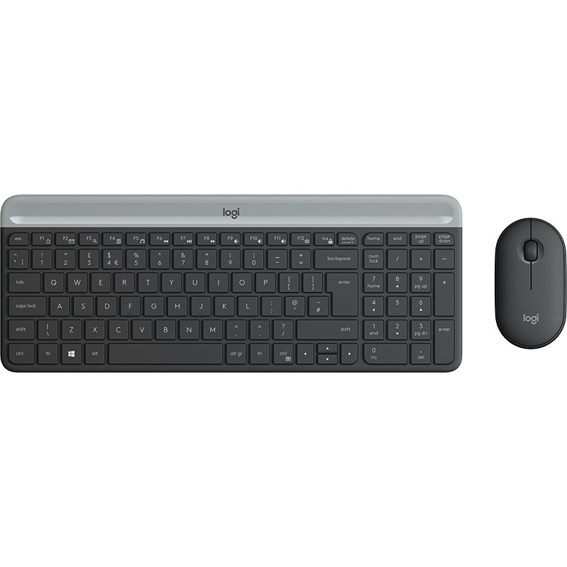 Logitech mk470 tastiera mouse incluso rf wireless qwertz tedesco grafite