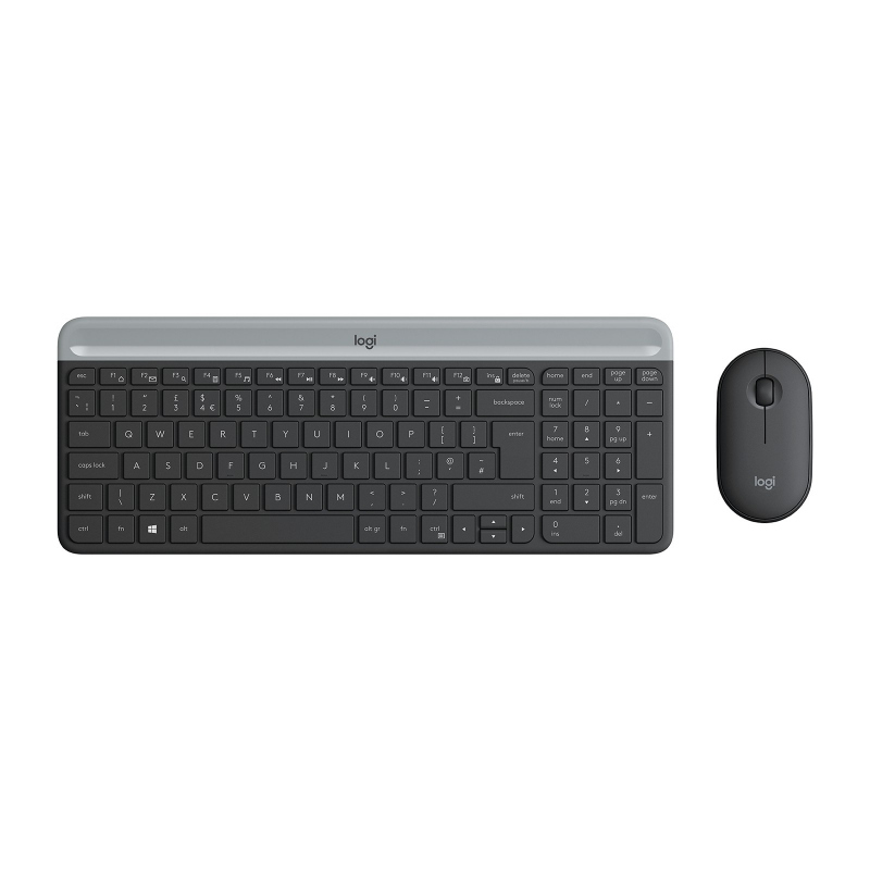Logitech mk470 tastiera mouse incluso rf wireless slovacco grafite