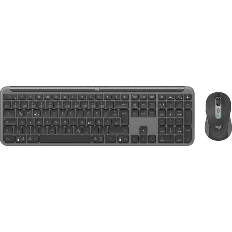 Logitech mk950 signature slim tastiera mouse incluso ufficio rf senza fili + bluetooth qwertz tedesco grafite Logitech mk950 signature slim tastiera mouse incluso ufficio rf senza fili + bluetooth qwertz tedesco grafite